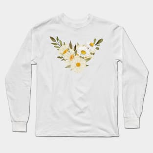 white daisy flowers Long Sleeve T-Shirt